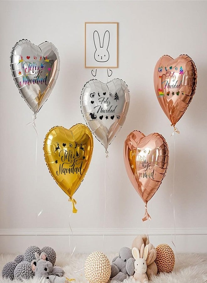 Mimeile Christmas Balloons Stickers Feliz Navidad Bobo Balloon Decals Spanish Merry Christmas DIY Letter Paster Colorful Party Decoration Supplies 10Pcs - Image 5